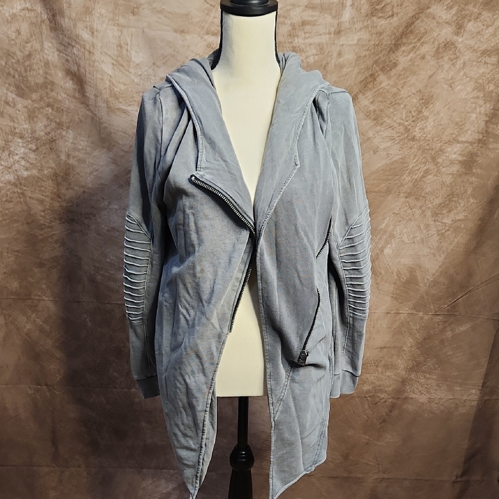Gray Hooded Utility Jacket